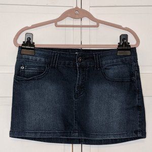 Dark Wash Denim Mini Skirt